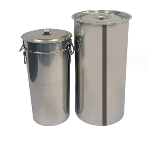 Réservoir en acier inoxydable à une seule couche DFC002 SUS304 pour le stockage des aliments, conteneur pour aliments secs de 175 L avec poignées latérales et couvercle anti-poussière - Product Image 1