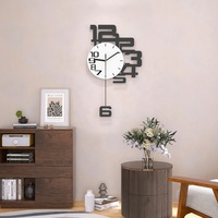 Jam dinding Digital minimalis Modern, jam dinding kreatif ruang tamu, jam dekorasi dinding rumah