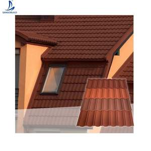 Matériaux de toiture en métal Tuile revêtue de pierre de couleur bleu foncé, Construction <span class=keywords><strong>Immobilier</strong></span> Tuiles romaines de haute qualité - Product Image 1