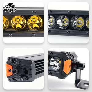 Barra Led Todoterreno 22'' 32'' 42'' 52 Pulgadas Fila Única Blanco y <span class=keywords><strong>Amarillo</strong></span> 12v 24v Lámpara de Conducción para Camión Off-Road 4x4 - Product Image 4