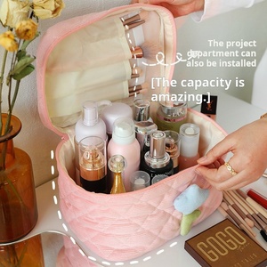 Bolsa de Maquillaje de Gran Capacidad, Diseño Floral, de <span class=keywords><strong>Pana</strong></span>, Personalizada, Linda, Acolchada, para Viaje - Product Image 3