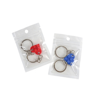 Porte-clés en briques de plastique en forme de cœur assorti pour couple, pendentif de clé en blocs de construction en plastique, accessoire de sac à main