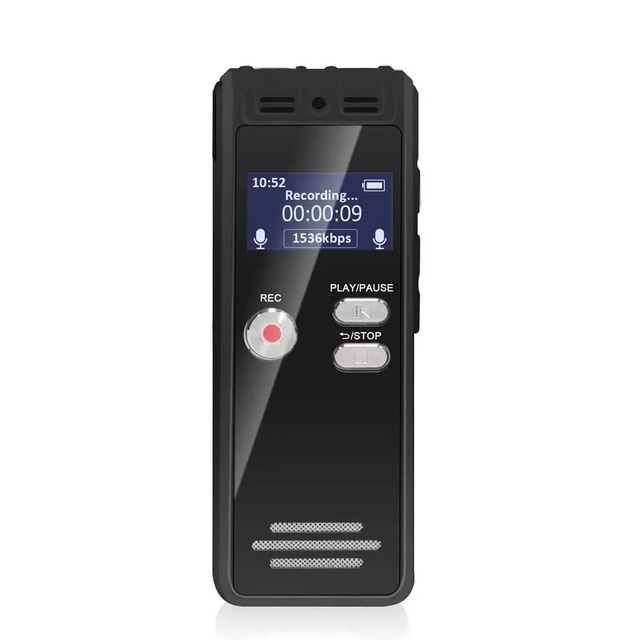 Digital Voice Recorder Metal Case Meeting Recording Rechargeable Voice Activated One-Click Noise Reduction Mini Audio Recorder