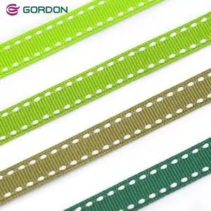 Gordon kurdeleler 10mm Polyester dikiş şerit eyer hediye sarma için dikişli grogren şerit