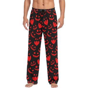 Personalizable <span class=keywords><strong>Navidad</strong></span> Unisex <span class=keywords><strong>Pijamas</strong></span> Alta Calidad Pijama Pantalones Pequeño MOQ Halloween Fun Design PJ Sleepwear Party - Product Image 6