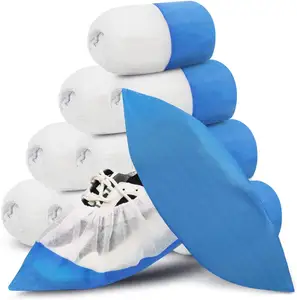 Copriscarpe impermeabili impermeabili antiscivolo copriscarpe antiscivolo in tessuto Non tessuto nuovo per adulti Design all'ingrosso bianco blu Unisex Midi