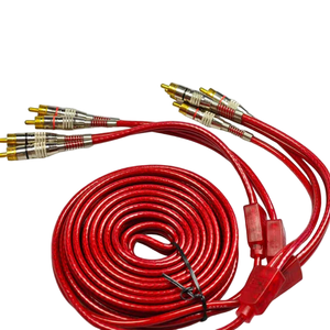 High-quality gold-plated braided cable with PVC heath <b>car</b> audio RCA, 5M male-to-male, 4-channel, ued for <b>amplifying</b> DVD - Product Image 2