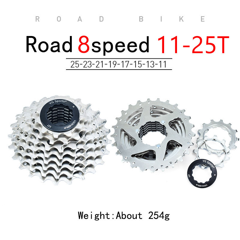 8 vitesses 11-25T Argent