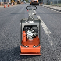Compacteur à plaque vibrante C-160 160 kg, compacteur de route pour sable, compacteur à plaque avec moteur à essence