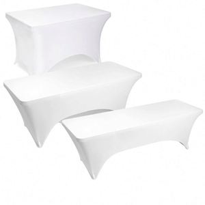 Nappe de pique-nique en polyester et spandex, housses de table élastiques ajustées pour tables rectangulaires de 6 pieds - Product Image 1