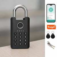 Cadenas intelligent numérique étanche avec déverrouillage par empreinte digitale et mot de passe, compatible avec l'application Tuya pour sacs, valises, casiers et portes en bois