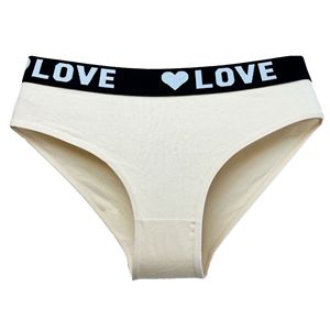 ملابس داخلية نسائية قطنية مطبوعة بحروف، سراويل داخلية لشد البطن تسمح بالتهوية، ملابس داخلية نسائية بدون خياطة متوسطة الخصر - Product Image 5