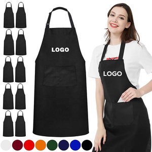 Tablier unisexe en coton sans manches à taille ajustable avec logo personnalisé pour techniciens ongulaires, salons, barbiers, travail, barbecue, cuisine, serveuses, usine - 0717 - Product Image 2