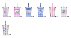 Tumbler Plastik Dinding Ganda 10oz dengan Cetakan Kakak Perempuan Lucu, Bebas BPA, Anti Bocor, Dapat Digunakan Kembali, Dilengkapi Tutup, Botol Air Terisolasi untuk Perjalanan - Product Image 6
