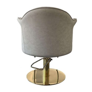 Sillón de Salón Hidráulico de Cuero PU Moderno, Silla de Peluquería Ergonómica con Base Dorada para Salón de Belleza y Barbería - Product Image 6