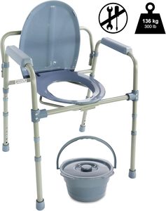 3-trong-1 có thể điều chỉnh màu xám an toàn đường sắt <span class=keywords><strong>commode</strong></span> cho người lớn người cao niên bán chạy nhất cho Amazon Bô ghế nơi để tiểu phòng tắm thiết bị an toàn - Product Image 3