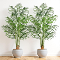 Prix direct d'usine intérieur grand arbre artificiel en pot décoration extérieure de plantes de palmier vert