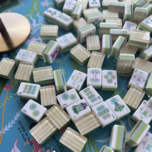 Ensemble de tuiles de Mahjong américain Oh My de luxe, personnalisé, en gros, en bambou Palm <span class=keywords><strong>Royale</strong></span>, 4 couches, gravé, avec 160 tuiles en acrylique superposées - Product Image 4