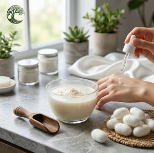 Polvo de Aminoácidos de Seda de Marca Privada OEM, Polvo de Sericina, Proteína de Seda Natural de Grado Cosmético, Soluble <span class=keywords><strong>en</strong></span> Agua, Venta al Por Mayor - Product Image 4