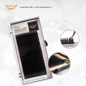 Extension de cils de vison coréen PBT doux haute densité naturel personnalisé disponible longueur d'épaisseur de boucle Extension de cils noirs - Product Image 1