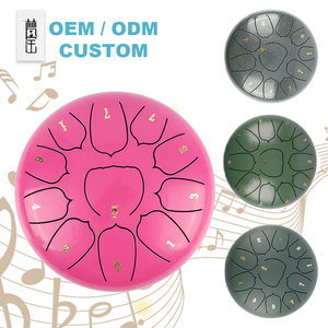 Nhà Máy Cung Cấp 10 Inch Màu Hồng Trống D Key Balmy Thép Lưỡi Trống Thiết Kế Đẹp 11 Lưỡi Vật Liệu Kim Loại - Product Image 1