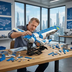 Set de Bloques de Construcción de Plástico de 3006 Piezas, Modelo de Nave Espacial Stinger Mantis de la Película <span class=keywords><strong>Guerra</strong></span> Espacial BWR101, Kit de Ladrillos para Construir, Unisex, 14+, Regalo DIY - Product Image 6
