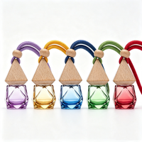 Flacon vide en verre coloré de 8 ml pour diffuseur de parfum de voiture suspendu, flacon testeur en verre, flacon d'huile essentielle, flacons d'huile parfumée aromatique