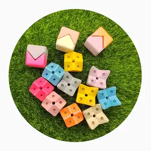 Kawaii Building Block Spacer Beads For Jewelry Making DIY Decoration Keychain Charms Beaded Pen Car Hanging Accessories