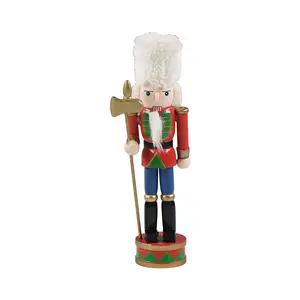 Wholesale Wooden Christmas Decoration Customizable 18cm Solider Nutcracker