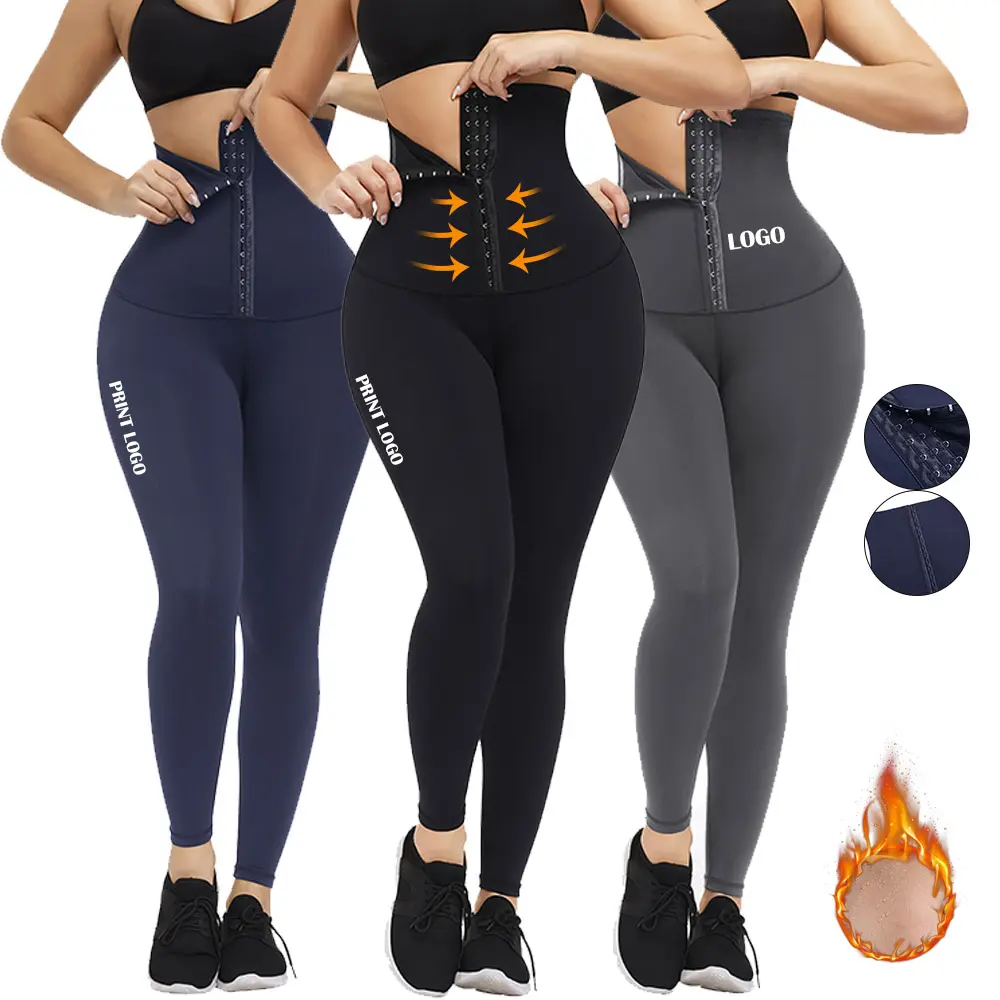 Hoge Taille Oem Ontwerp Taille Trainer Leggings Butt Lifting Been Trimmen Tummy Controle Yoga Broek Leggings Fitness