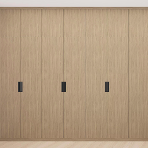 Armoires de chambre à coucher en bois avec panneaux stratifiés BALOM, style moderne et luxueux, portes en bois, meubles de maison personnalisés en vente - Product Image 1