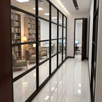 Système de cloisons modulaires multifonctionnel de 120 mm |   Mur en verre simple insonorisé à cadre fin de 30 mm pour espaces de bureau flexibles