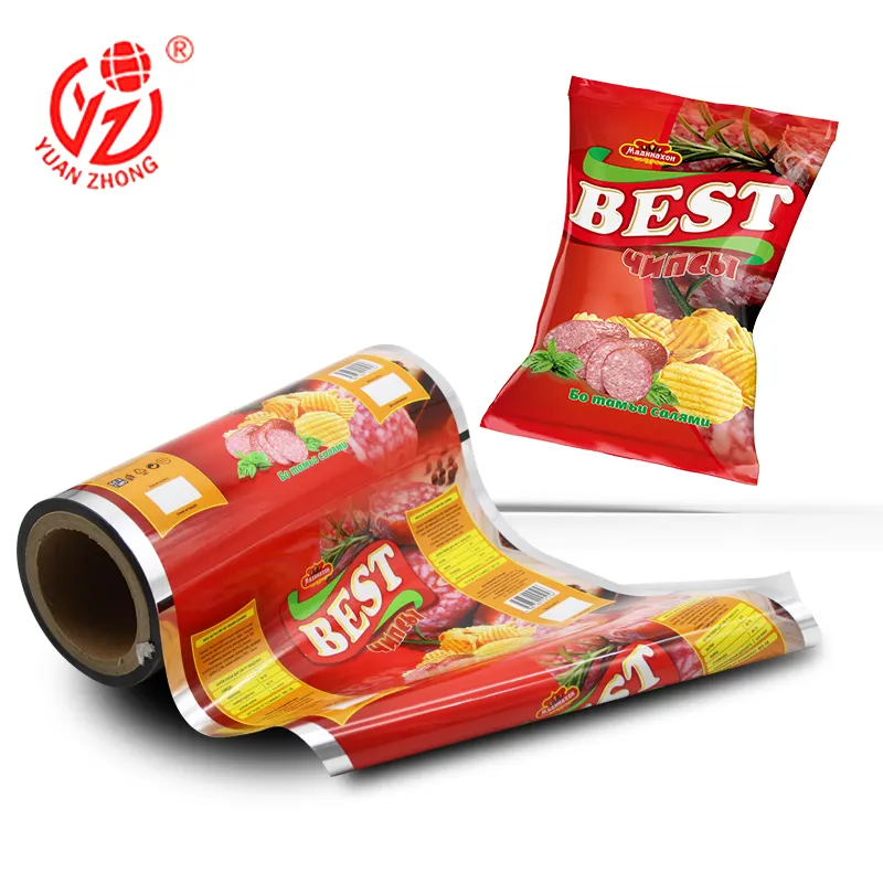 Custom Logo Size Package Roll Film Potato Chips Bag Packaging Printed Plastic Packaging Film Sachet Film