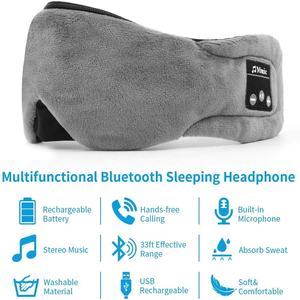 Auriculares <span class=keywords><strong>Bluetooth</strong></span> para dormir con altavoces incorporados y micrófono, máscara de ojos <span class=keywords><strong>Bluetooth</strong></span> con auriculares para meditación de viaje para dormir - Product Image 3