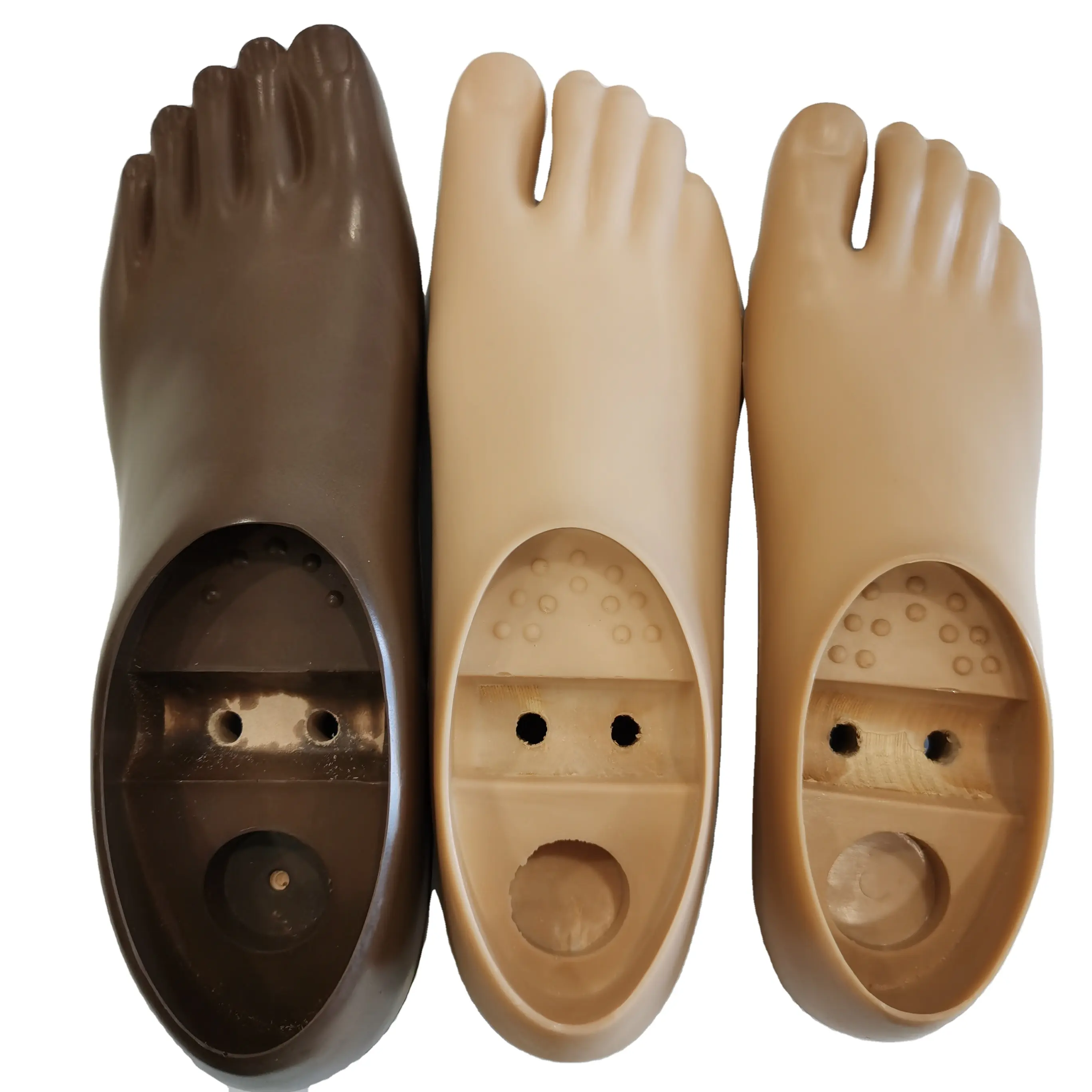 Arti artificiali piede in poliuretano doppio foro piede per protesi gamba
