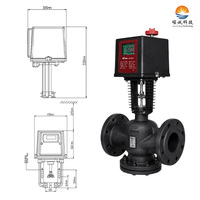 Vanne de régulation électrique OEM IP54 à calibrage automatique de coup de frein d'urgence, contrôle de pipeline, équilibrage de débit, vitesse de fonctionnement 3,2 S/mm