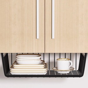 Table Mounted <b>Storage</b> <b>Basket</b> 5kg Capacity Portable No Drilling Dormitory Kitchen Bedroom Organizer - Product Image 3