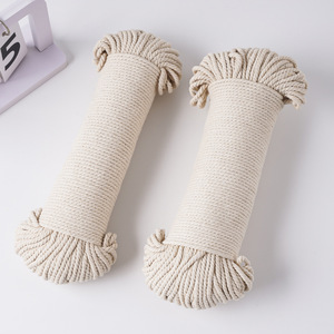 Cuerda de Algodón de Tres Hilos de 3-4 mm, Cuerda para Manualidades, Tapicería, Decoración, Cuerda para Zongzi, Suministros para Manualidades - Product Image 1