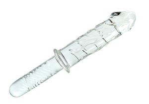 Godes énormes en verre de cristal, de couleur claire et bleue, nouveau godes - Product Image 2