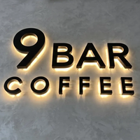 Lettres en relief LED pour enseignes de magasin en extérieur, logo en métal 3D, enseigne rétroéclairée par LED, enseignes électroniques éclairées, signalétique