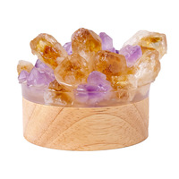 Lampe diffuseur en cristal de quartz naturel, baguette de cristal, lumière d'ambiance originale et créative pour la maison, la chambre à coucher, coffret cadeau de Noël