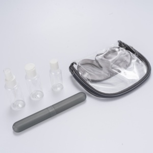 Avión <span class=keywords><strong>de</strong></span> maquillaje vacío para hotel, botella <span class=keywords><strong>de</strong></span> aluminio gris, juego <span class=keywords><strong>de</strong></span> viaje con cubierta <span class=keywords><strong>de</strong></span> cepillo <span class=keywords><strong>de</strong></span> dientes y venda para los ojos - Product Image 6