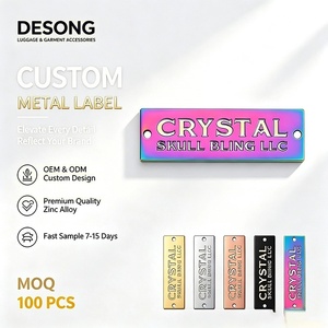 Zinc Alloy Electroplated <b>Metal</b> Brand Plates for <b>Wallets</b> Belts Leather Bags Custom ODM Bulk Manufacturer - Product Image 1