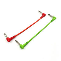 Wholesale 6PCS 20CM Audio Mono Pedalboard Cord Instrument Cables Colored Effect Pedal Patch Cable Guitar