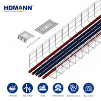 Systèmes de chemins de câbles en fil électrogalvanisé certifiés CE Hdmann pour le passage de câbles aériens en intérieur dans les stations de pompage d'eau