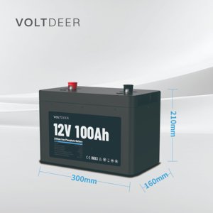 Wholesale Voltdeer Lithium Iron Battery Pack High Capacity 12.8V 100Ah 4000 Cycles Use 12v rechargeable battery - Product Image 3