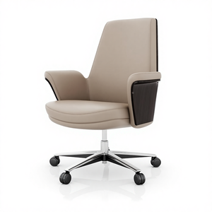 <span class=keywords><strong>Silla</strong></span> de Oficina Ejecutiva Giratoria de Diseño Moderno, Respaldo Alto de PVC, Reposacabezas Ajustable, <span class=keywords><strong>Reclinable</strong></span>, Base de Aleación de Aluminio de Cinco Estrellas con Ruedas - Product Image 2