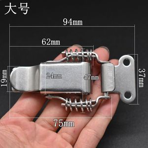 304 Stainless Steel Hook And Latch Metal Lock <b>Box</b> Buckle For Toolboxes Wooden <b>Crates</b> Computer Cases Portable Heavy Duty - Product Image 2
