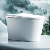 8819H Dayao Cuvette de toilette intelligente automatique avec bidet intégré, blanche, design allongé, monobloc intelligent, siège chauffant télécommandé, siphon en S inclus