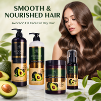 Lot en gros OEM sous marque privée – Shampoing et après-shampoing à l'huile d'avocat sans sulfate – Soin capillaire hydratant et réparateur pour cheveux abîmés